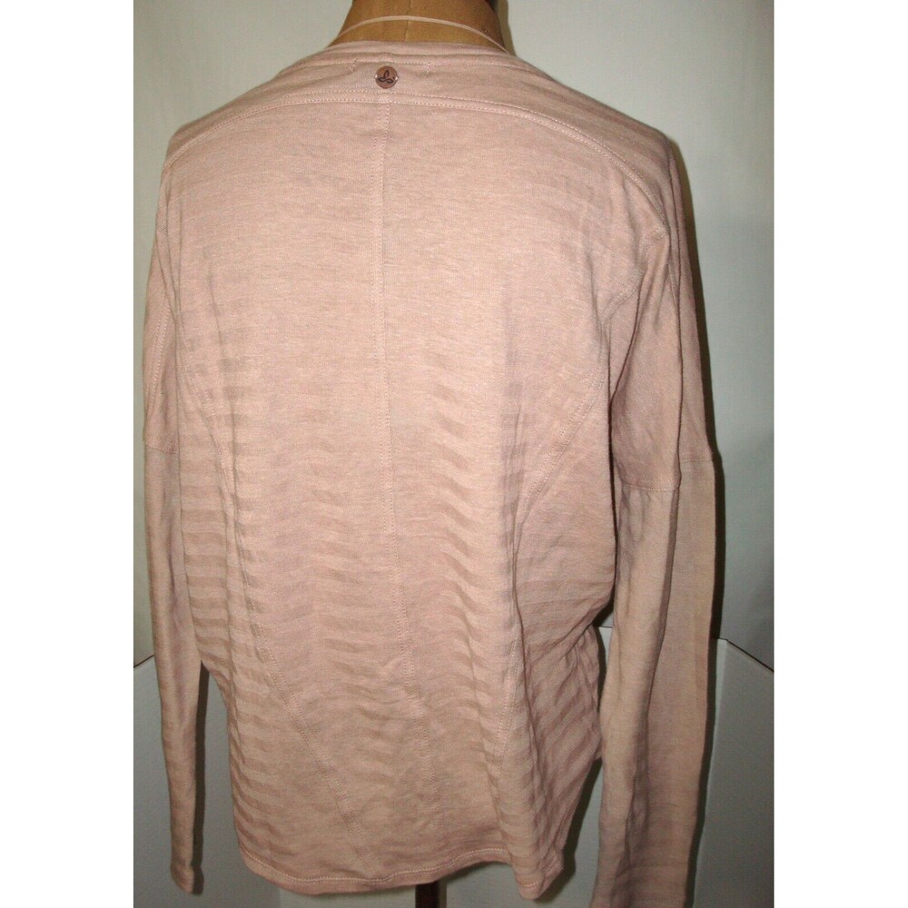 New Womens NWT S PrAna Top Cotton Gladis Organic Casual Champagne LS Logo Dolman - Picture 5 of 10